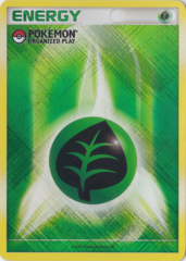 Grass Energy Unnumbered Crosshatch Holo Promo - 2009 Pokemon Organized Play